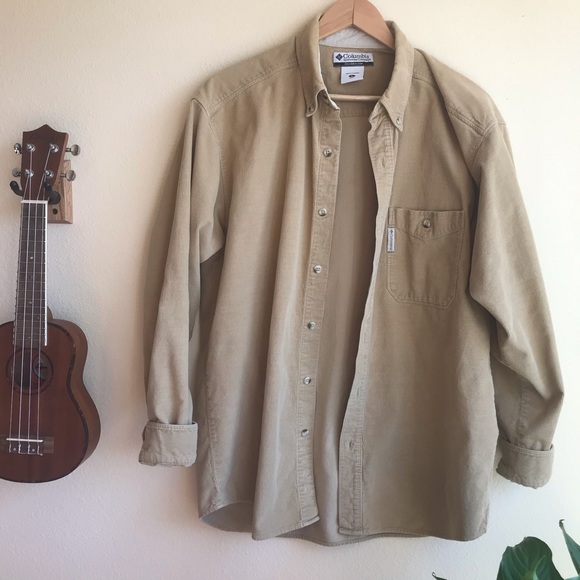 Columbia Other - COLUMBIA 100% cotton tan khaki button down shirt